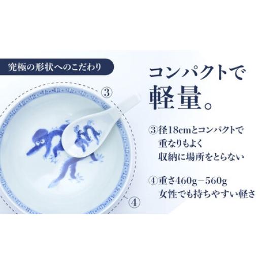 ふるさと納税 陶磁器・漆器・ガラス 佐賀県 -  有田焼 究極のラーメン鉢レンゲセット 呉須巻龍文 ／ 食器 ／ 佐賀県 ／ 株式会社まるぶん 41APCD020の画像