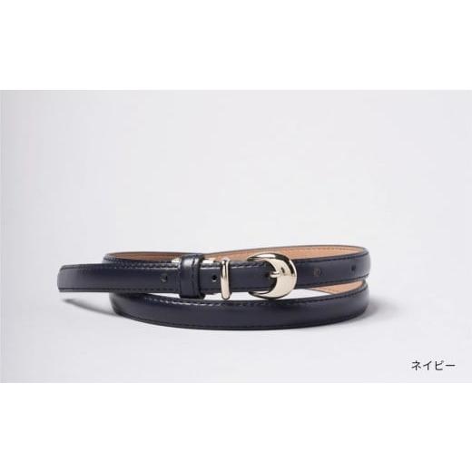 ふるさと納税 小物 東京都 台東区 bell la bell レディース細ベルト (カラー:ネイビー) カラー:ネイビー