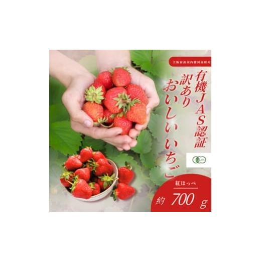 ふるさと納税 いちご 大阪府 河南町 訳あり おいしいいちご 有機JAS認証いちご 700g 36粒 / 苺 果物 フルーツ 完熟いちご 有機いちご 自然栽培 オーガニ…