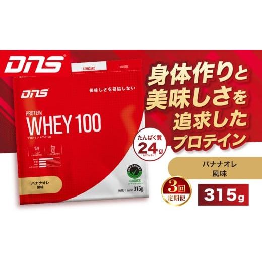 ふるさと納税 加工品等 栃木県 真岡市 定期便3回 DNS プロテインホエイ 100 バナナオレ 風味 315g | プロテイン ホエイプロテイン バナナ オレ 人気 高たんぱ…