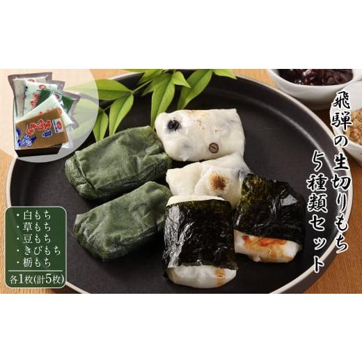 ふるさと納税 米・パン 餅 岐阜県 下呂市 2025年11月中旬頃〜3月下旬発送 飛騨の生切りもち 5種類セット(白餅・草餅・豆餅・きび餅・栃餅 各1枚入) のうさ…