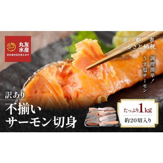 ふるさと納税 魚貝類 サーモン 京都府 京都市 丸友水産 訳あり 不揃いサーモン切身 1kg 約20切入り|京都 サーモン チリ産[ 京都 不揃いサーモンの切身 京都…
