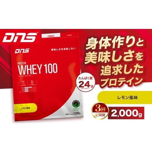 ふるさと納税 加工品等 栃木県 真岡市 定期便3回 DNS プロテインホエイ 100 レモン 風味 2,000g | プロテイン ホエイプロテイン れもん lemon 人気 高たんぱ…