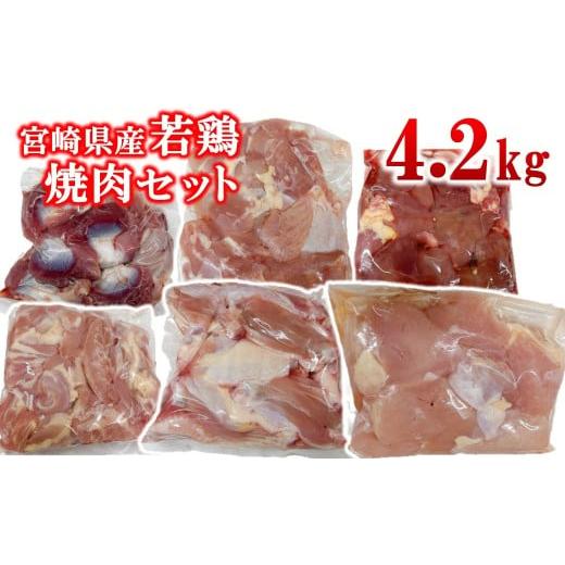 ふるさと納税 鶏肉 モモ 宮崎県 西都市 宮崎県産若鶏 6種 4.2kg 小分け もも肉 砂肝 手羽中ハーフ等々6種 小分け 15パック 1.8-32 とり肉 国産 真空パック 切…