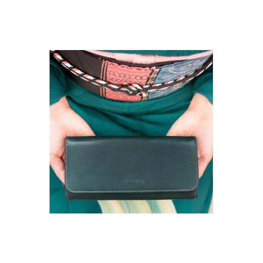 ふるさと納税 財布 奈良県 奈良市 『上質なヌメ革のかぶせフラップ式長財布』 レッド 1つ 日本製 本革 財布 長財布 レザー ヌメ革 おしゃれ シンプル レディー…_4