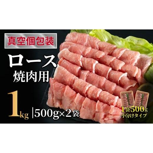 ふるさと納税 豚肉 焼肉・バーベキュー 長崎県 佐世保市 B597 長崎県産豚 ロース焼肉用計1kg (500g×2)