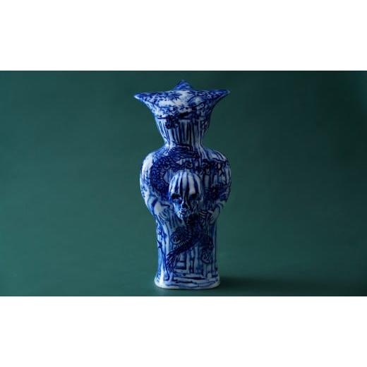 ふるさと納税 雑貨・日用品 インテリア 佐賀県 有田町 有田焼 ピカチャン 山水 PICA CHAN SANSUI 置物 SHIN KOYAMA ギャラリーシン オブジェ 1点モノ40万円 A4…の画像