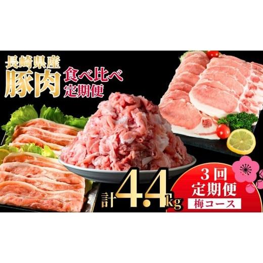 ふるさと納税 豚肉 セット 長崎県 佐世保市 B621[定期便]長崎県産豚 食べ比べ 梅コース 3回お届け