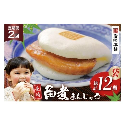 ふるさと納税 惣菜・レトルト 冷凍 長崎県 島原市 BJ002 岩崎本舗 2回定期便 長崎角煮まんじゅう 6個入 (袋) 長崎県 島原市