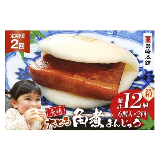 ふるさと納税 惣菜・レトルト 冷凍 長崎県 島原市 BJ044 岩崎本舗 2回定期便 大とろ角煮まんじゅう 6個入 (箱) 長崎県 島原市