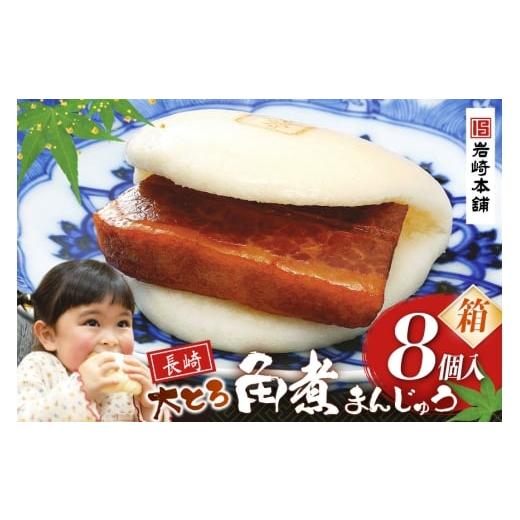 ふるさと納税 惣菜・レトルト 冷凍 長崎県 島原市 BJ048 岩崎本舗 大とろ角煮まんじゅう 8個入 (箱) 長崎県 島原市