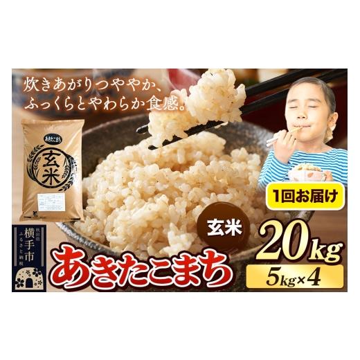ふるさと納税 米 あきたこまち 秋田県 横手市 《令和7年産》 米 あきたこまち 20kg（5kg×4袋） 玄米 秋田県産 米 コメ 玄米 あきたこまち おいしい 美味しいの画像