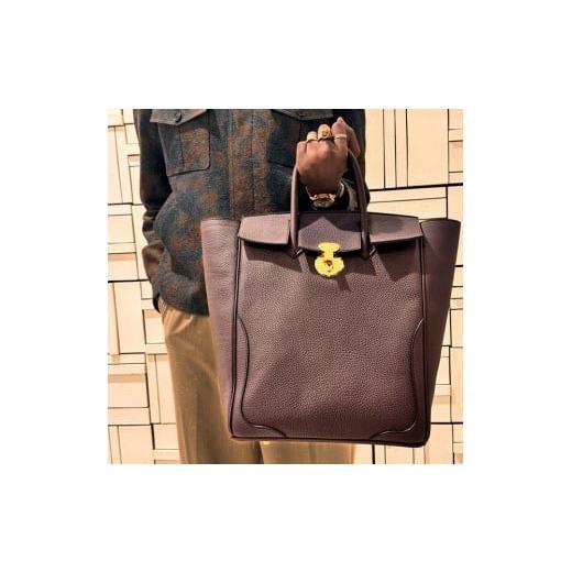 ふるさと納税 カバン トートバッグ 沖縄県 那覇市 濃紫 リュック兼トートバッグ 高級 完全ハンドメイド KABUTO_V30 TAIZAN 濃紫