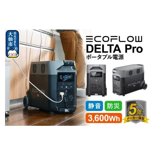 ふるさと納税 アウトドアグッズ 秋田県 大仙市 EcoFlow ポータブル電源(容量3,600Wh)DELTA Pro エコフロー デルタプロ