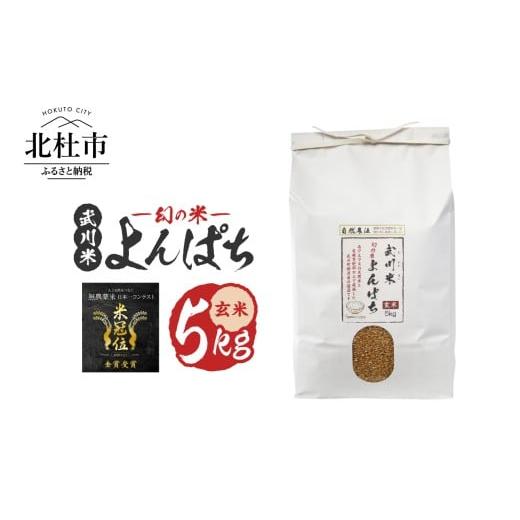 ふるさと納税 玄米 山梨県 北杜市 令和7年産 [米冠位受賞][自然農法]武川米 幻の米 よんぱち 玄米 5kg 米 農林48号 お米 自然農法 農薬・化学肥料不使…