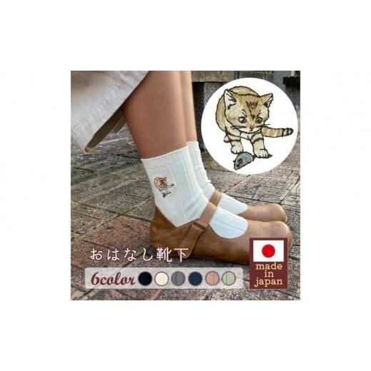 ふるさと納税 ファッション 兵庫県 三木市 おはなし靴下 ギフトボックス スナネコ レディース グリーン グリーン