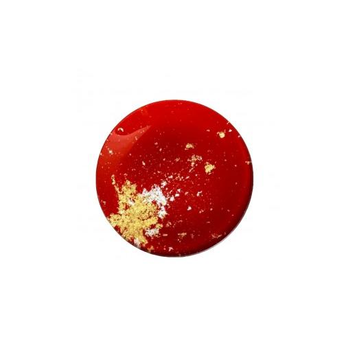 ふるさと納税 金工品 和歌山県 九度山町 丸小皿 古代（金箔）本朱［NF173］ 本朱_1