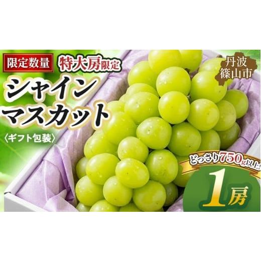 ふるさと納税 ぶどう マスカット 兵庫県 丹波篠山市 早期予約・数量限定 丹波篠山産 大粒だけ シャインマスカット [専用ギフト包装 1房・750g以上] マスカ…
