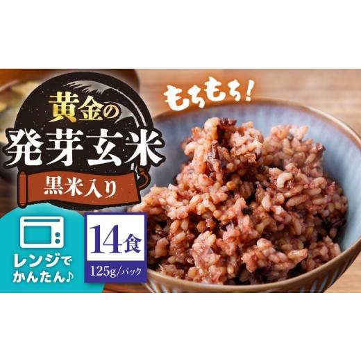 ふるさと納税 玄米 長崎県 西海市 米 ご飯 農家のこだわり米 黄金の発芽玄米 黒米入り パックご飯 125g×14食 AgriBaseさいかい CGV002 長崎 西海 米 ご飯 玄…