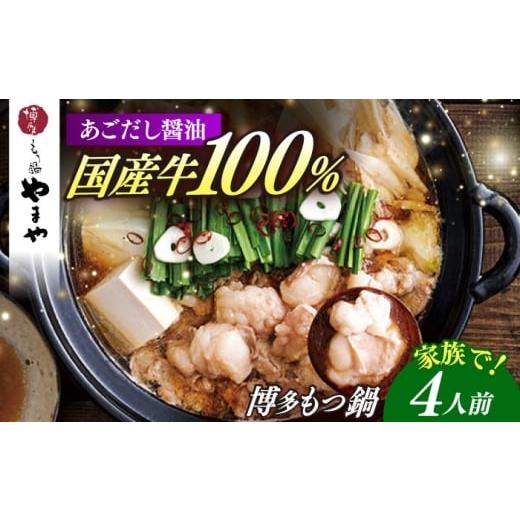 ふるさと納税 モツ鍋 福岡県 築上町 やまや 博多もつ鍋 あごだし醤油味(4人前)