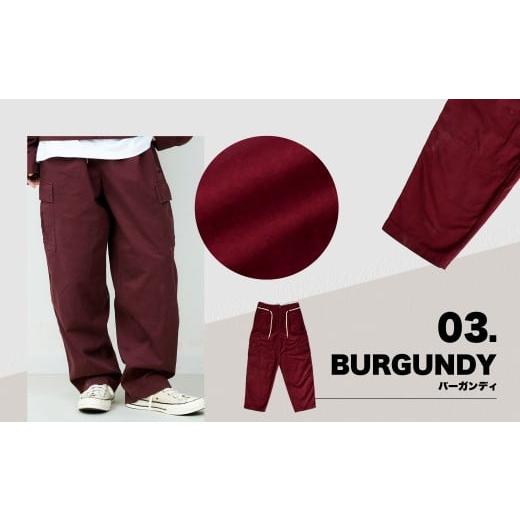 ふるさと納税 服 岡山県 倉敷市 BRENOA チノカーゴパンツ バーガンディ( Sサイズ / Mサイズ / Lサイズ ) チノ パンツ カーゴパンツ チノパンツ チノパン …