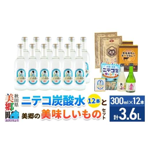 ふるさと納税 炭酸飲料 秋田県 美郷町 炭酸飲料 ニテコ炭酸水12本と美郷の美味しいものセット