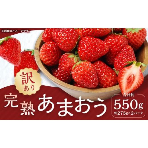 ふるさと納税 いちご 福岡県 筑後市 完熟あまおう(訳あり)275g×2パック 計約550g 2026年1月上旬から3月下旬頃発送予定 苺 いちご イチゴ 果物 くだもの フ…