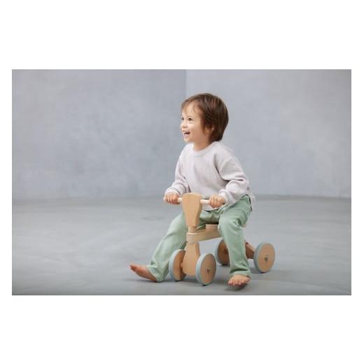 ふるさと納税 雑貨・日用品 インテリア 兵庫県 三木市 HOPPL(ホップル) ファーストウッディバイク(シーグリーン) 名入れプレート付き シーグリーン