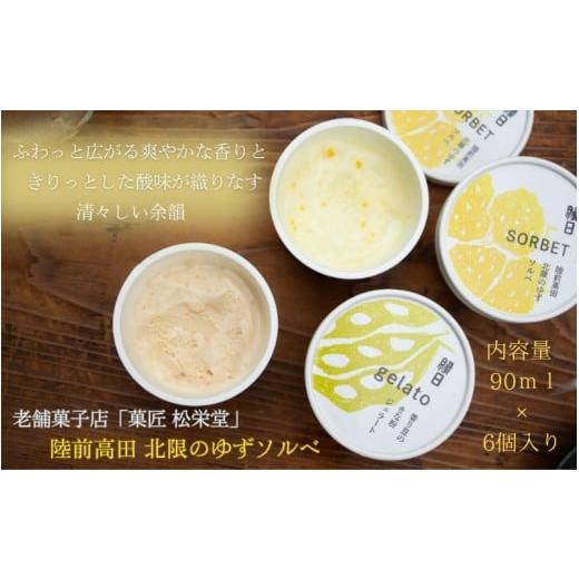 ふるさと納税 アイス・ヨーグルト ジェラート 岩手県 平泉町 カップアイス 陸前高田 北限のゆずソルベ 6個入り