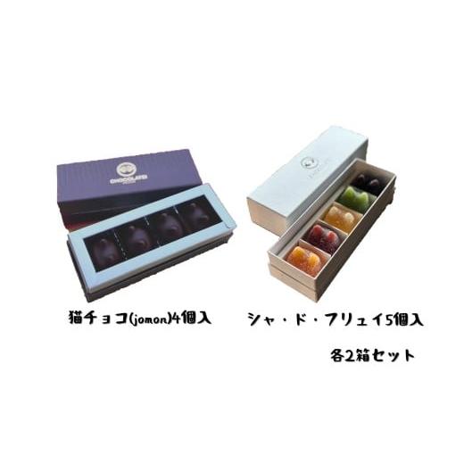 ふるさと納税 菓子 ゼリー 新潟県 阿賀野市 しょこら亭 猫チョコ(4個入)& シャ・ド・フリュイ(5個入) 各2セット お菓子 菓子 スイーツ チョコレート 洋菓…