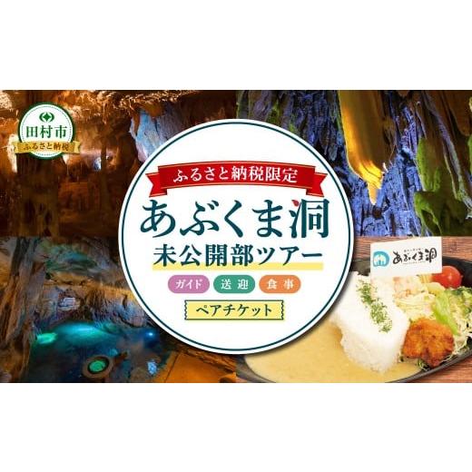 ふるさと納税 体験チケット 福島県 田村市 2026年2月22日(日) あぶくま洞 未公開部ツアー ペアチケット 送迎付き 食事付き 鍾乳洞 旅行 体験ツアー おまか…