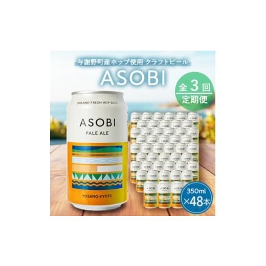 ふるさと納税 ビール 地ビール 京都府 与謝野町 毎月定期便 与謝野町産ホップ使用 ASOBI(アソビ)350ml×48本 ペールエール全3回 4079237