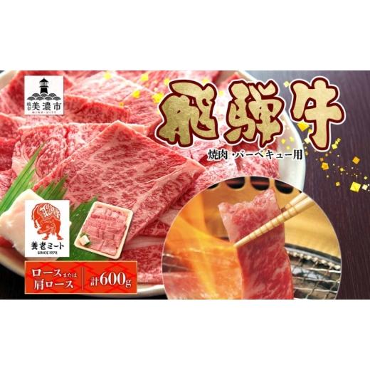 ふるさと納税 牛肉 ロース 岐阜県 美濃市   飛騨牛 ロースor肩ロース 焼き肉・BBQ用 計600g ロース肉 ロース 肩ロース肉 肩ロース 肉 お肉 牛 牛…
