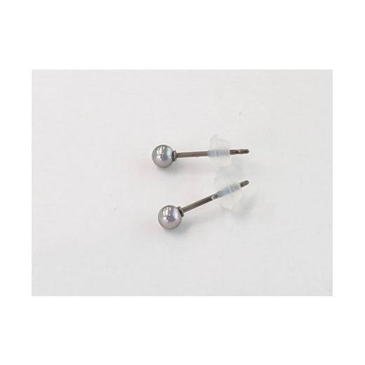 ふるさと納税 アクセサリー ピアス 三重県 志摩市 真珠 アクセサリー ピアス パール 3.0mm チタン グレー 金属 アレルギー あこや真珠 アコヤ真珠 冠婚葬祭 結…