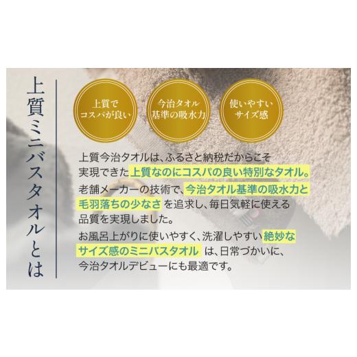 ふるさと納税 タオル・寝具 バスタオル 愛媛県 今治市 （今治タオルブランド認定） 上質ミニバスタオル 4枚セット グレー I003990MBTGY 今治タオル 渡辺パイル…の画像