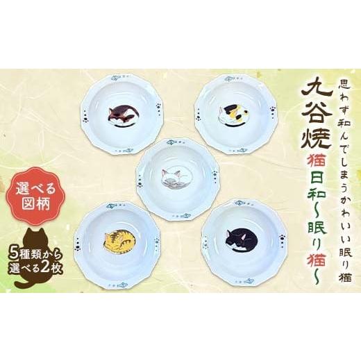 ふるさと納税 陶磁器・漆器・ガラス 石川県 加賀市 九谷焼 猫日和〜眠り猫 三毛×茶シロ 伝統工芸 小皿 皿 食器 F6P-3042 三毛×茶シロ