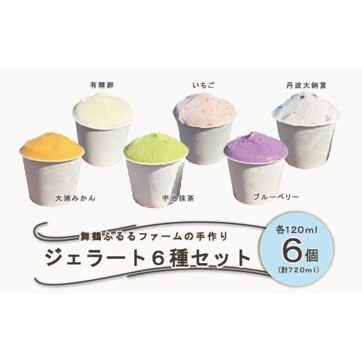 ふるさと納税 アイス・ヨーグルト ジェラート 京都府 舞鶴市 舞鶴ふるるファーム 手作りジェラート 6種セット 抹茶 大浦みかん 小倉ミルク ブルーベリー いち…