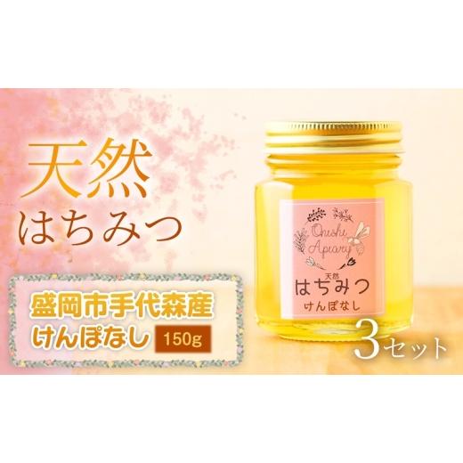 ふるさと納税 加工品等 はちみつ 岩手県 盛岡市 けんぽなし 蜂蜜 150g×3セット 国産 はちみつ 天然 無添加 無加工 盛岡市手代森産 季節の蜂蜜 希少 濃厚 上品…の画像