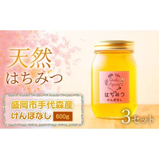ふるさと納税 加工品等 はちみつ 岩手県 盛岡市 けんぽなし 蜂蜜 600g×3セット 国産 はちみつ 天然 無添加 無加工 盛岡市手代森産 季節の蜂蜜 希少 濃厚 上品…の画像