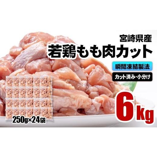 ふるさと納税 鶏肉 モモ 宮崎県 西都市 宮崎県産若鶏 鶏肉 もも肉カット 小分け バラバラ凍結 6kg(250g×24)IQF加工 2.6-6 鶏 もも身 鶏モモ肉 6kg 寄附金…
