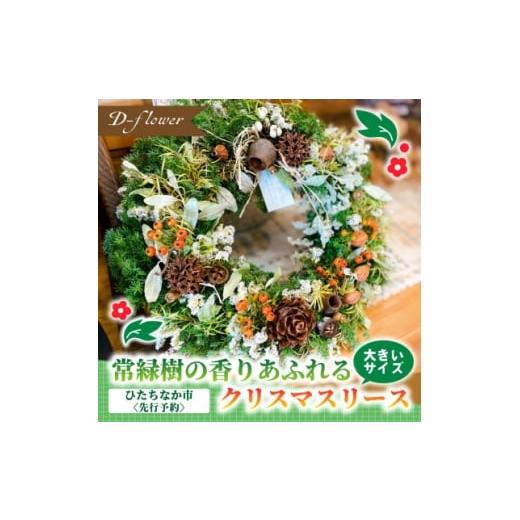 ふるさと納税 花・苗木 茨城県 ひたちなか市 2026年11月下旬以降発送開始 常緑樹の香りあふれるクリスマスリース(大きいサイズ) 1702524