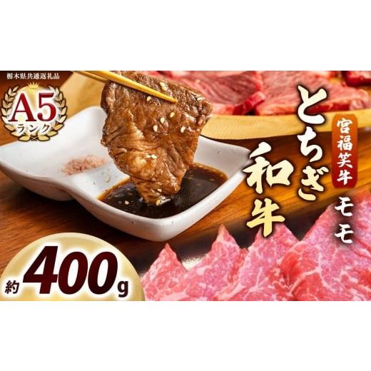 ふるさと納税 牛肉 すき焼き 栃木県 矢板市 宮福笑牛(とちぎ和牛) A5 モモ焼き肉 約400g|数量限定 黒毛 和牛 牛肉 国産牛 国産 ブランド牛 お肉 切り落とし …