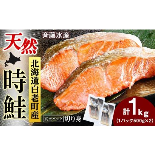 ふるさと納税 魚貝類 鮭 北海道 白老町 白老町産 時鮭 トキシラズ 500g×2(計1kg) 真空パック[斉藤水産]