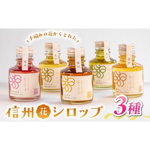 ふるさと納税 加工品等 長野県 東御市 信州の花シロップ お任せ3種(たんぽぽ、よもぎ、あけびの花、カモミール、野ばらのうち3種) 里山たんぽぽ工房