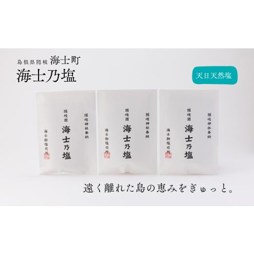 ふるさと納税 塩・だし 食塩 島根県 海士町 島の恵みを食卓へ 海士乃塩100g×3個セット 塩 調味料 天日塩 料理 手作り