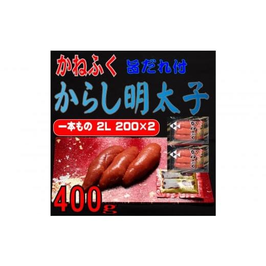 ふるさと納税 魚貝類 明太子 福岡県 大川市 かねふく2L (200g×2) 400g 旨だれ付き