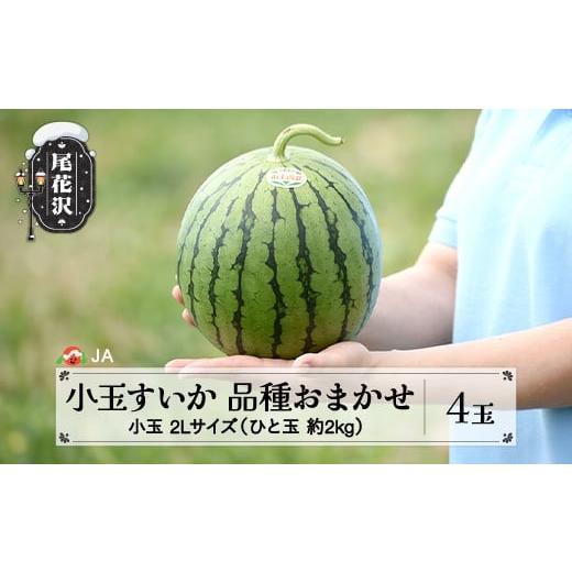 ふるさと納税 スイカ 山形県 尾花沢市 先行予約 尾花沢産小玉すいか 2Lサイズ 約2kg×4玉 7月中旬〜7月下旬頃発送 品種おまかせ ひとりじめ もしくは ピノガー…