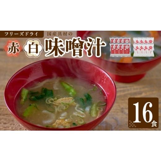 ふるさと納税 加工品等 和歌山県 上富田町 国産具材の赤白お味噌汁(フリーズドライ)16食 AJ08 16食