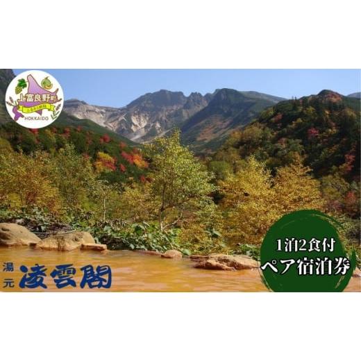 ふるさと納税 宿泊券 ホテル 北海道 上富良野町 湯元凌雲閣 1泊2食付 ペア 宿泊券 ホテル 旅館 旅行 旅行券 チケット 北海道 上富良野町 十勝岳
