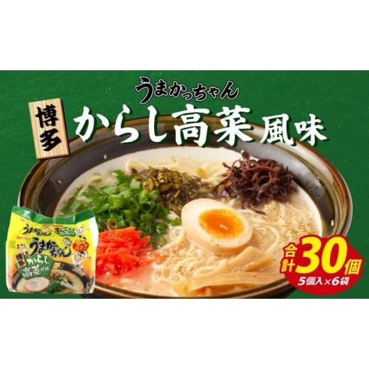 ふるさと納税 ラーメン とんこつ 福岡県 篠栗町 VY011 うまかっちゃん からし高菜風味 合計30袋 うまかっちゃん からし高菜風味